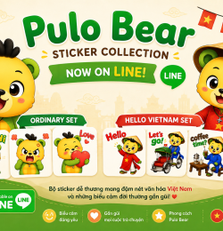 🐻 Pulo Bear Sticker – Bộ Sticker Dễ Thương Chính Thức Trên LINE